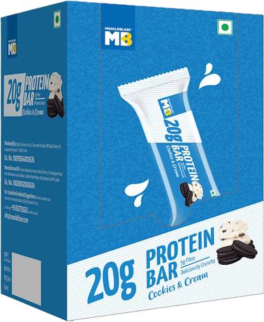 MuscleBlaze Protein Bar 20 gm Protein bars Cookies Cream