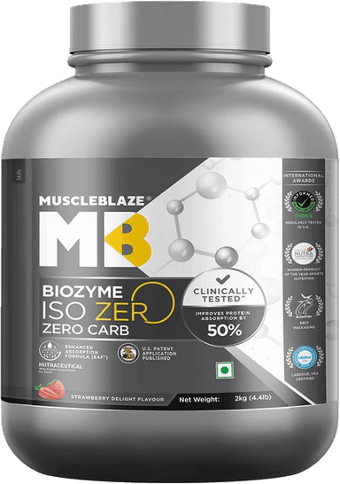 Muscleblaze Iso Zero Strawberry 2kg Protein Powder